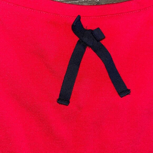 Kate Spade Broome Street Mini Fit & Flare Dress Women's Large Red Ruffle Sleeve - Picture 7 of 7